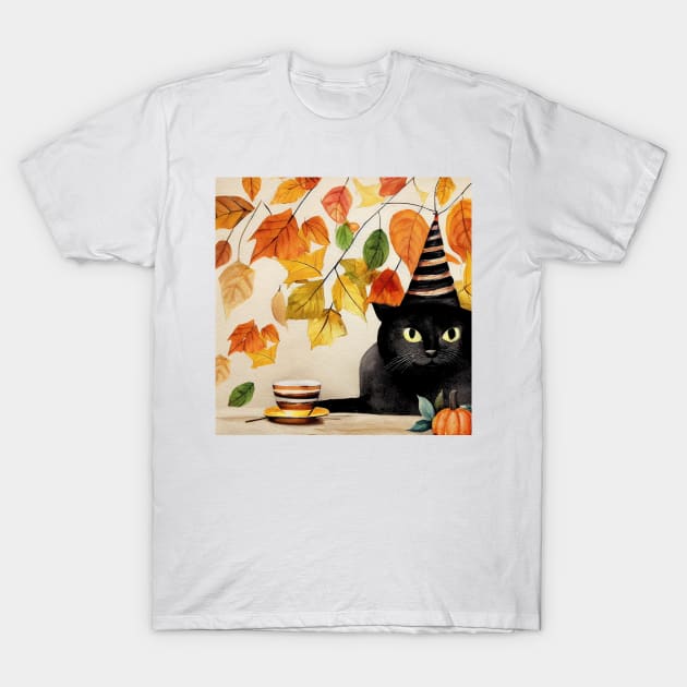 Cat in autumn mood T-Shirt by fistikci